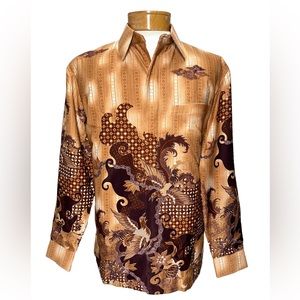 Mirota Batik - Formal Button Down - 100% Satin - Size XL
